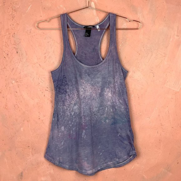 THRIFTED & UPCYCLED!!! Tie Dye Tank Top / HAND DYED ITEM / Blue Purple Pink Tank - Picture 1 of 7